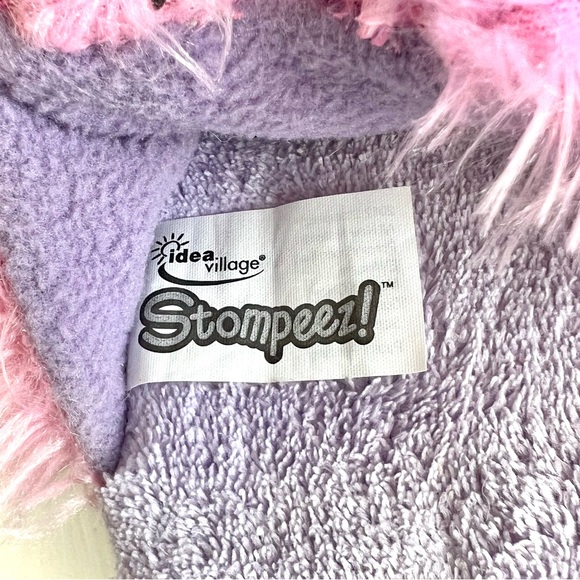 Stompeez Kids Unicorn Slippers Purple & Pink Size Medium Plush Slipper Shoes - Picture 13 of 16